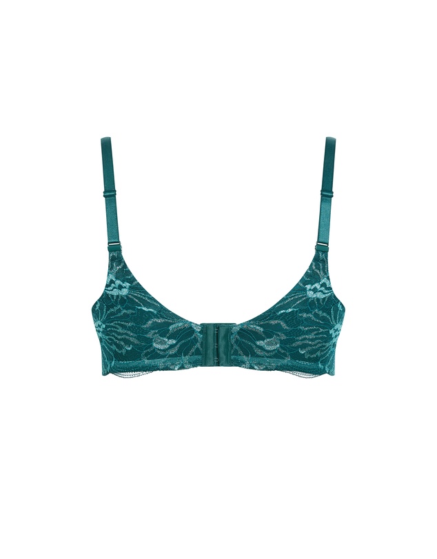 City Chic - Plus size Martine Uplift Bra - deep teal