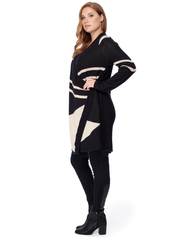 17 Sundays - Like A Cat Jacquard Knit Coat