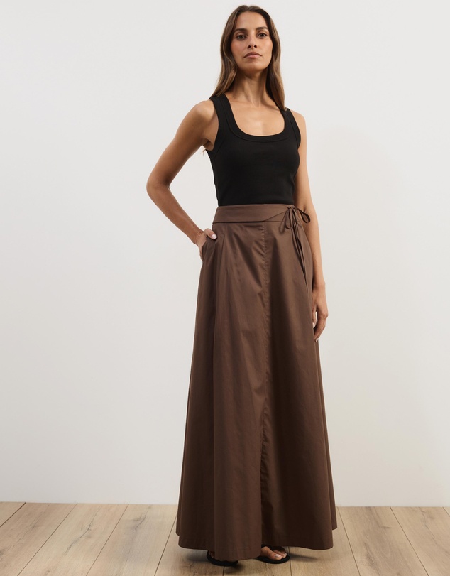 Atmos&Here - Tova Belt Detail Maxi Skirt