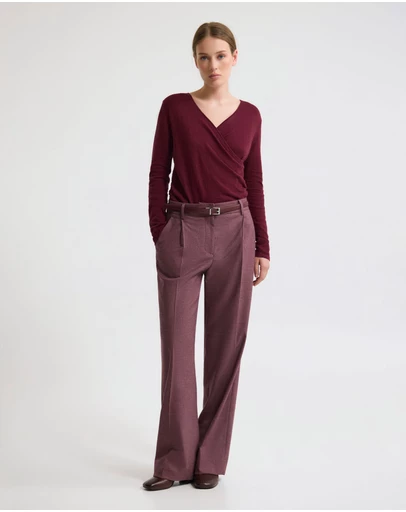 Oxford - Daria Wrap Front Knitted Top