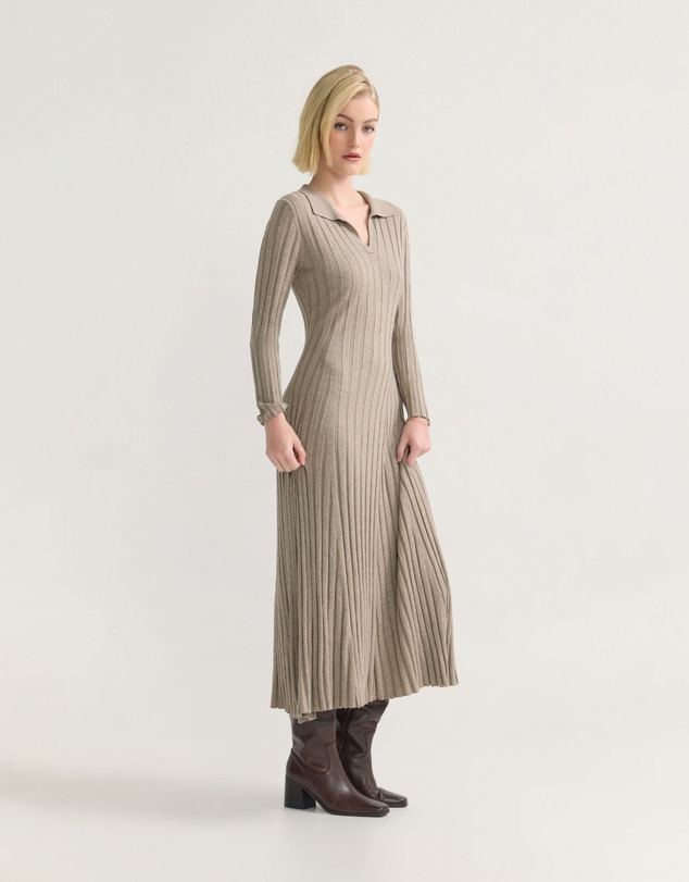 Oxford - Dakota Knitted Polo Collar Dress