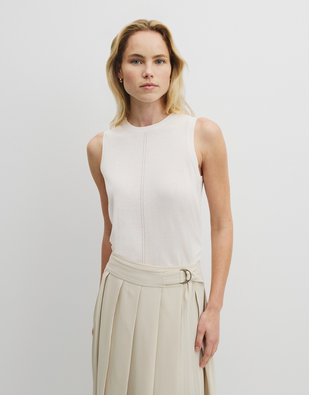 Country Road - Pointelle Detail Neck Tank