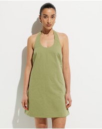 Calli - Tara Halter Twill Dress
