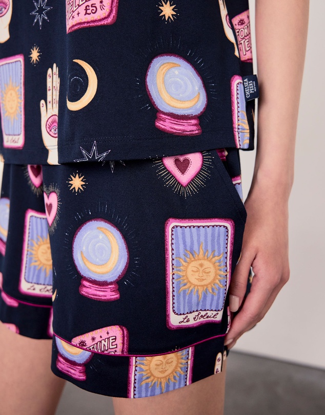 Chelsea Peers - Tarrow Card Short Sleeve Pyjama Set