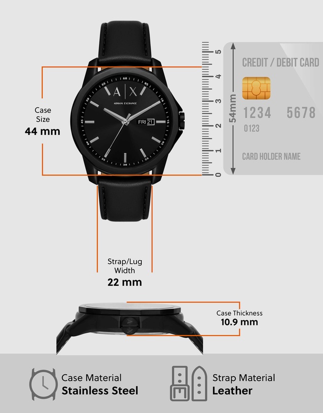 Armani Exchange - Black Analogue Watch