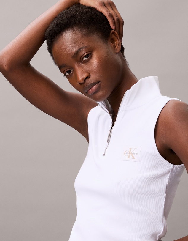 Calvin Klein Jeans - Sleeveless Quarter Zip Top