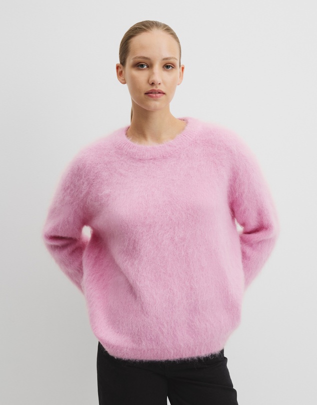 Country Road - Long Sleeve Fluffy Crew Knit