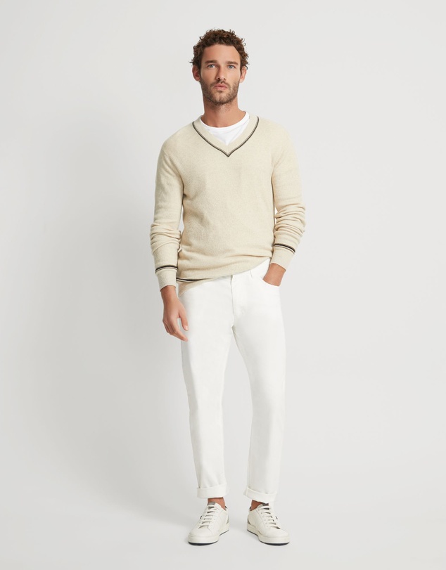Oxford - Bruno Cashmere Blend V-Neck Top