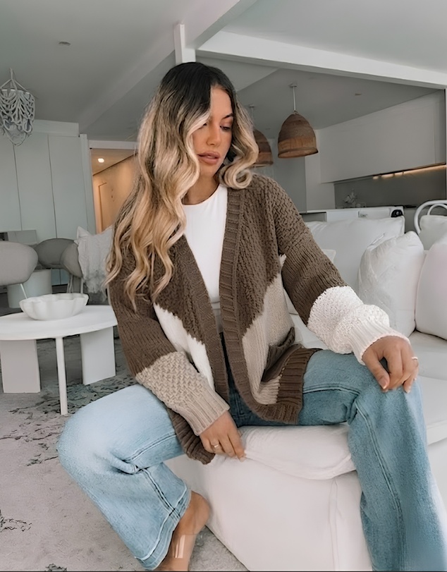Esther & Co - Felisha Knit - Cream Multi