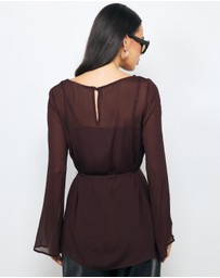AERE - Donna Georgette Flowy Top