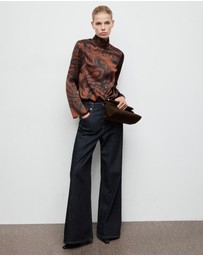 M.N.G - Paisley-Print Satin Blouse