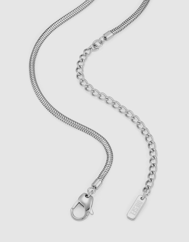 Diesel - D Logo Silver Necklace