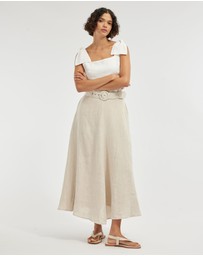 Amelius - Mavie Bow Linen Top