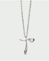 PDPAOLA - Initial 2026 T Silver Pendant Necklace