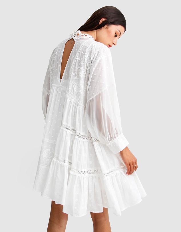 Belle & Bloom - Unforgettable Oversized Lace Mini Dress
