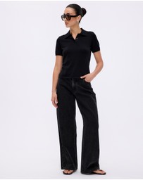 Minima Esenciales - Arlen Silk Blend Polo Knit Top