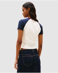 Tommy Jeans - Slim Shortsleeve Tommy Tee