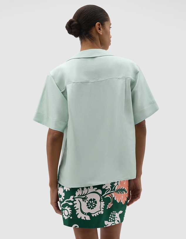 Oroton - SS Silk Wrap Shirt