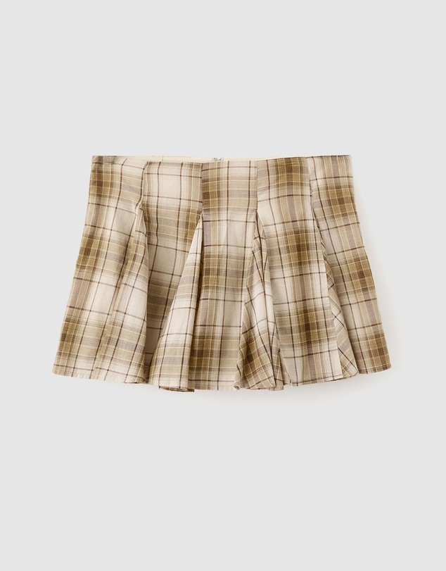 M.N.G - Pleated Check Skirt