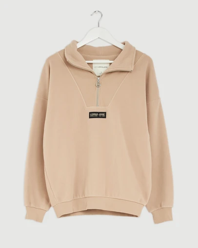 Revibe - Repaired Lorna Jane Clubhouse Polar Fleece Half Zip Sweater - ICONIC EXCLUSIVE - AU 8