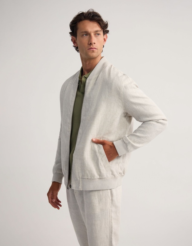 Oxford - Henry French Linen Bomber Jacket