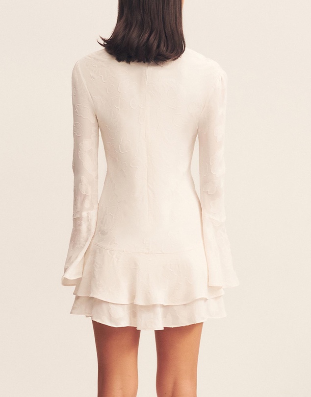 Shona Joy - Bowery Long Sleeve Ruffle Mini Dress