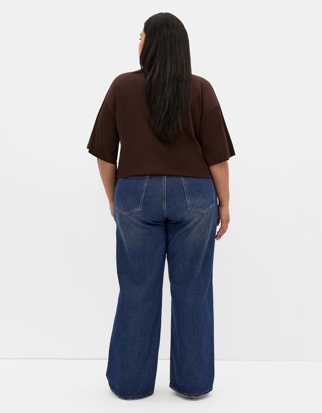 City Chic - Plus size Harley Fit Talia Wide Leg Jean - dark wash