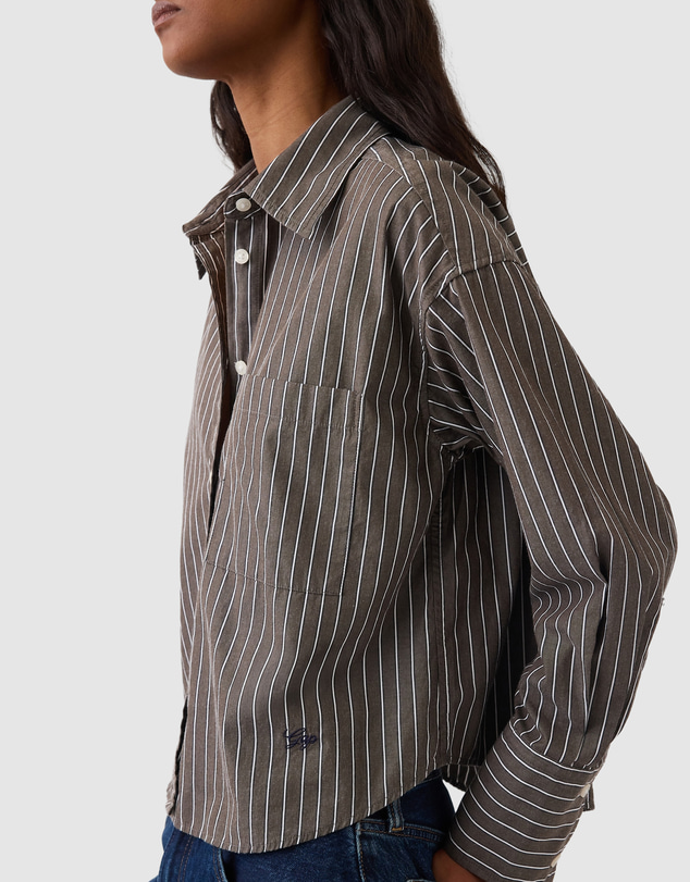 GAP - LS Swing Crop Shirt