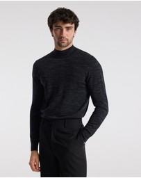 Calibre - Mock Neck Merino Wool Sweater Charcoal