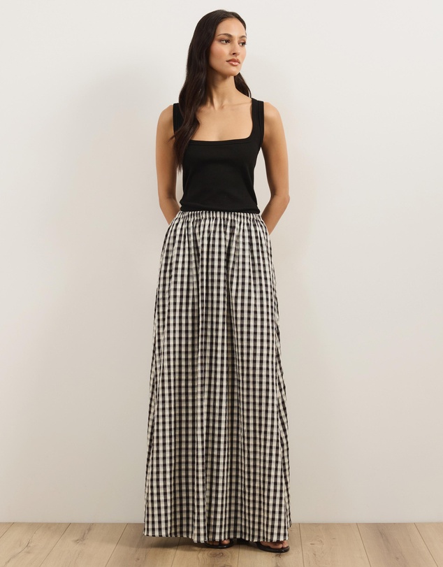 Atmos&Here - Stella Gingham Maxi Skirt