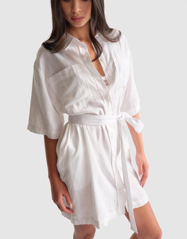 Decjuba - D-Luxe Linen Blend Short Dress