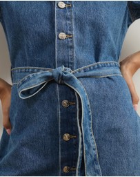Atmos&Here - Nina Short Sleeve Denim Shirt Dress