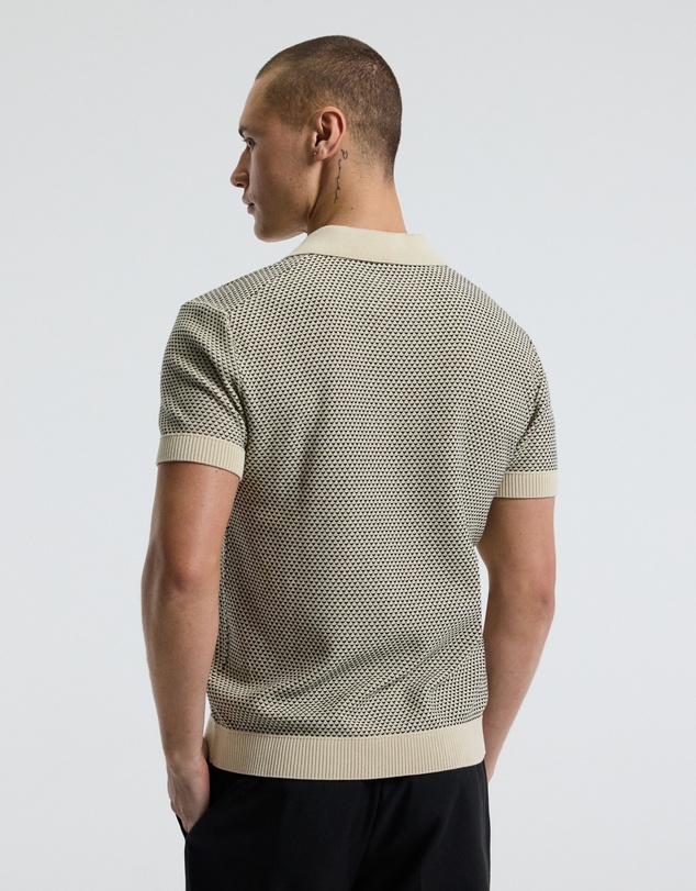 Calibre - Textured Knit Polo Natural