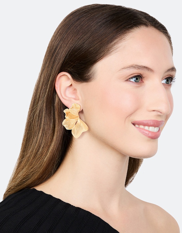 Lovisa - Gold Plated Organic Petal Stud Earrings