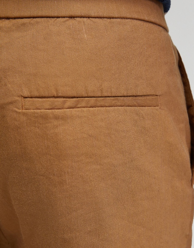 Oxford - Rocco Zip Front Linen Blend Shorts
