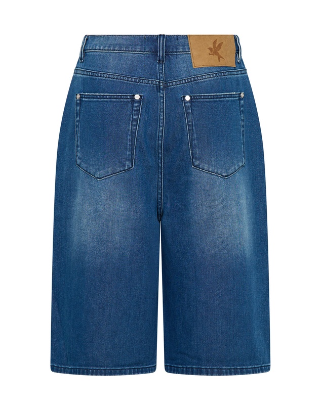 ONE TEASPOON - Beastie Low Waist Wide Leg Denim Jorts - Rosewood