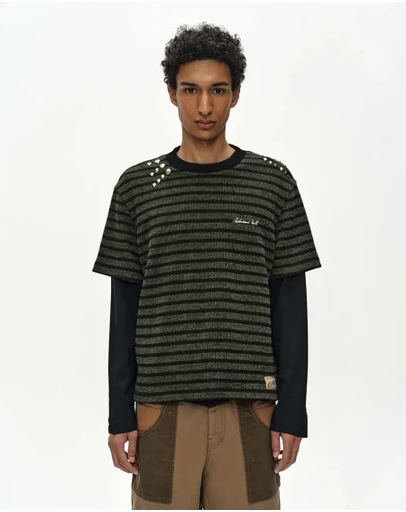 Andersson Bell - Studded Stripe Layered Sweater