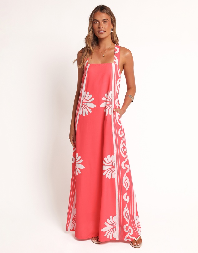 Petal & Pup - Valeria Maxi Dress - Coral