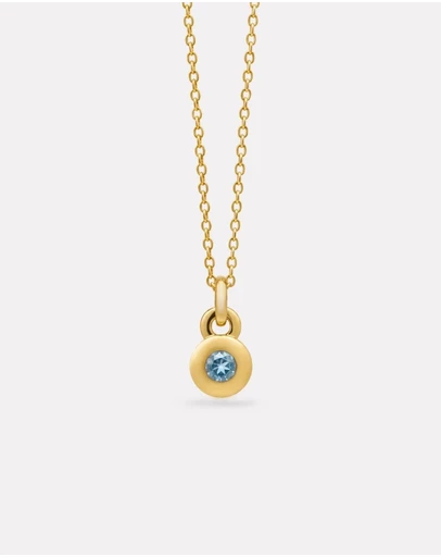 Najo - December Gold & Blue Topaz Birthstone Necklace
