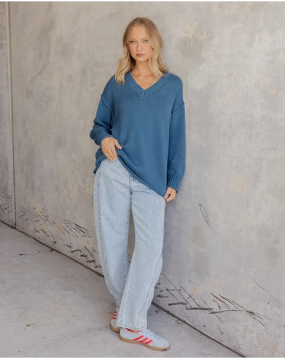 ALEXANDRA - Solace Knit Jumper Teal