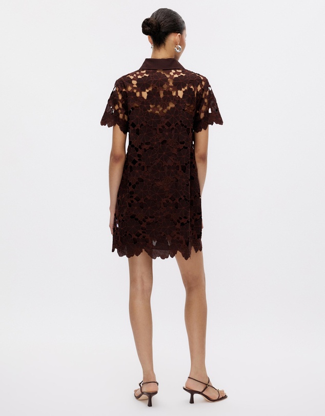 Minima Esenciales - Maeve Embroidered Mini Shirt Dress