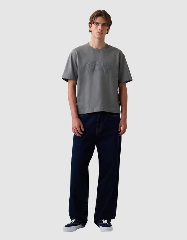 GAP - Intl SS Relaxed Heavy Cropped Logo T-Shirt