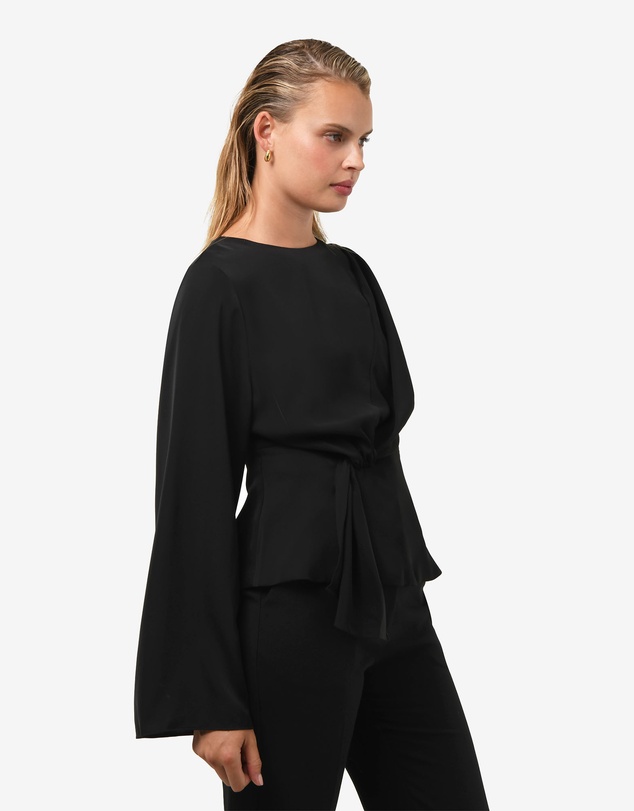 Forcast - Melody Long Sleeve Draped Top