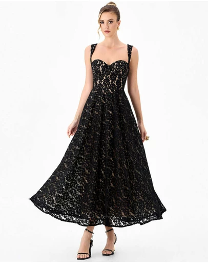 Bariano - Gaia Sweetheart Lace Midaxi