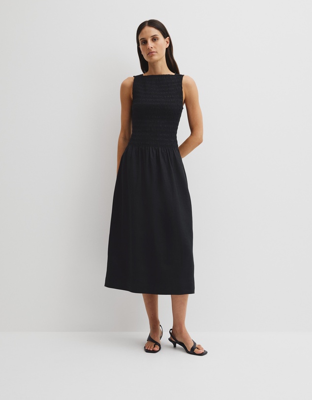 chinese dress ladies Second-Hand Country Road Linen Silk High Low Midi Dress Size 6 – SwapUp main image 0