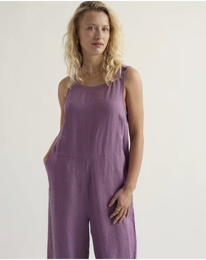 Seasalt - Seasalt Cornwall Purple Salt Air Wide Leg Jumpsuit