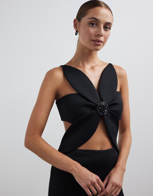 ROTATE - Bonded Jersey Cut-Out Mini Dress