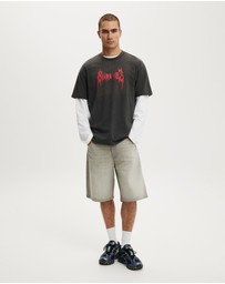Cotton On - Cropped Fit Music T-Shirt