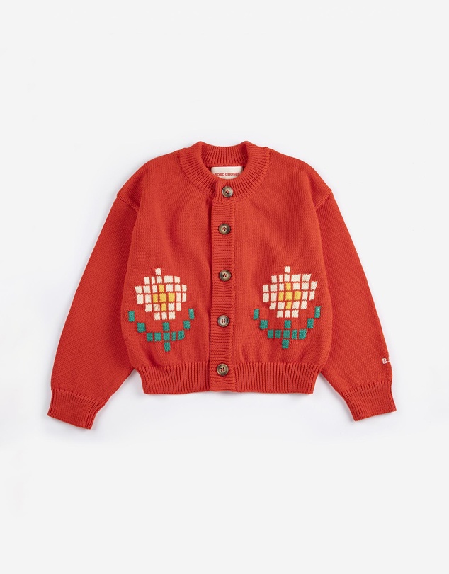 Bobo Choses - Pixel Daisy Cardigan - Babies-Teens