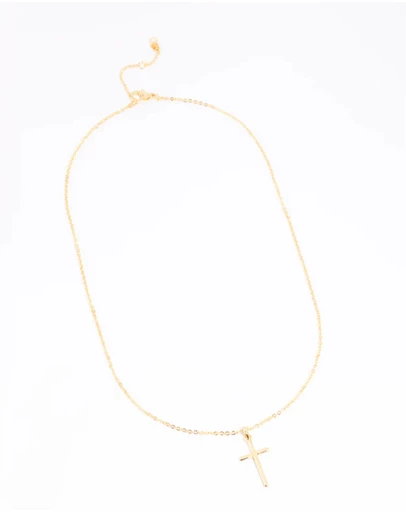 Lovisa - Gold Plated 45cm Cross Necklace
